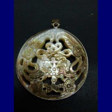 pendant..carved pearl shell
